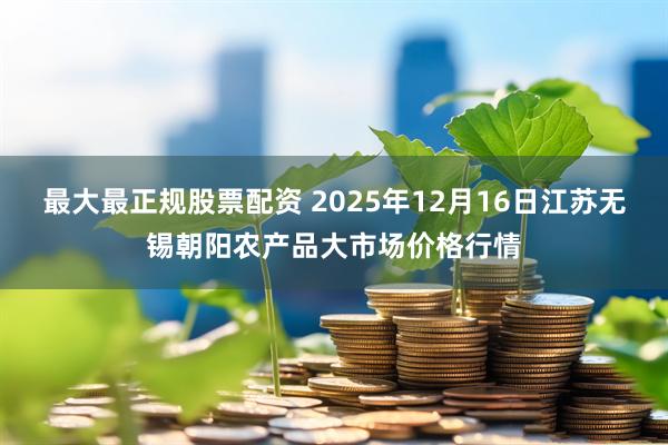 最大最正规股票配资 2025年12月16日江苏无锡朝阳农产品大市场价格行情